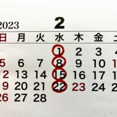 【美ら島 真心】2023年2月のお休みのご案内